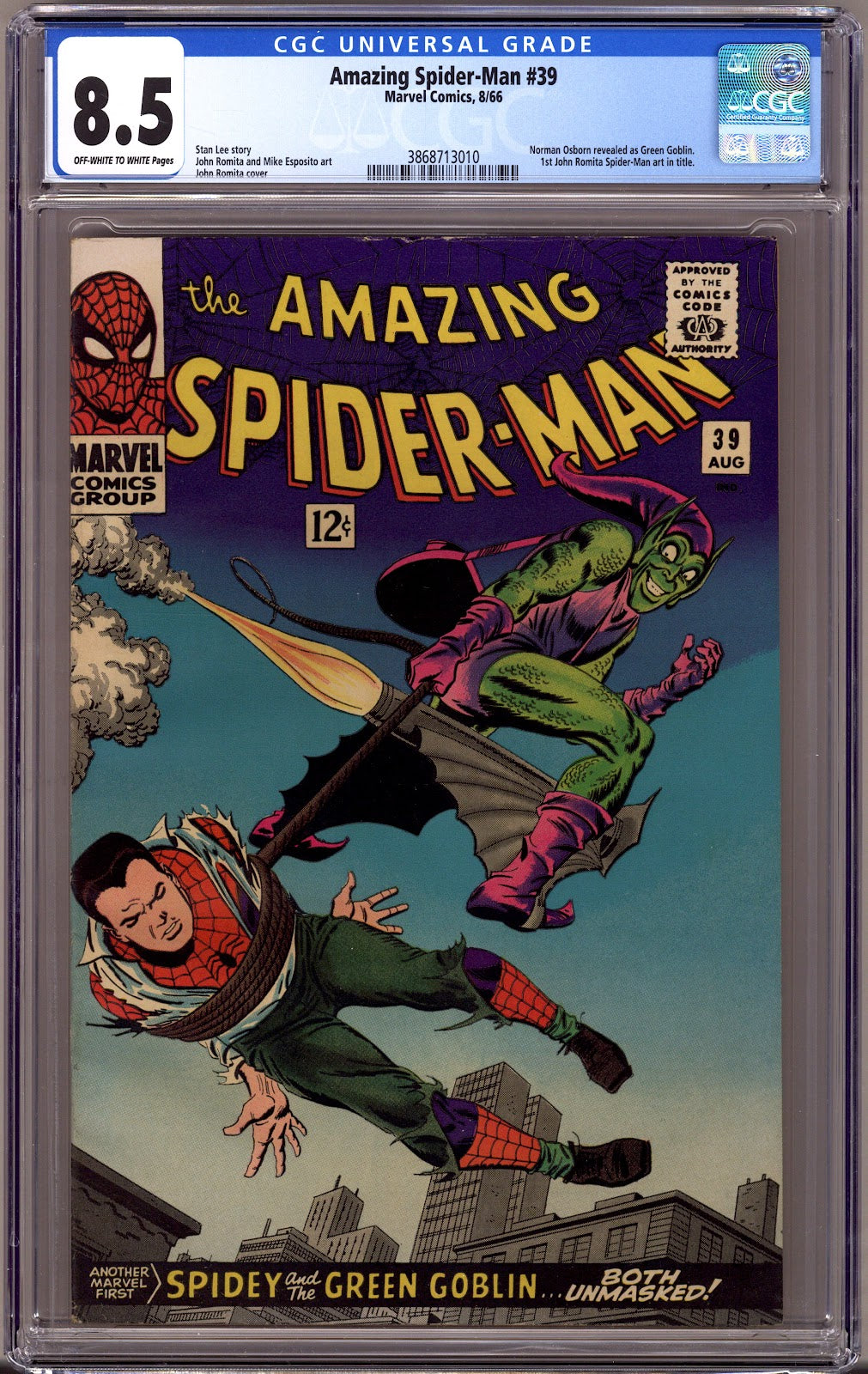 The Amazing Spider-Man Vol 1 39 CGC 8.5 (VF+) (1966) 