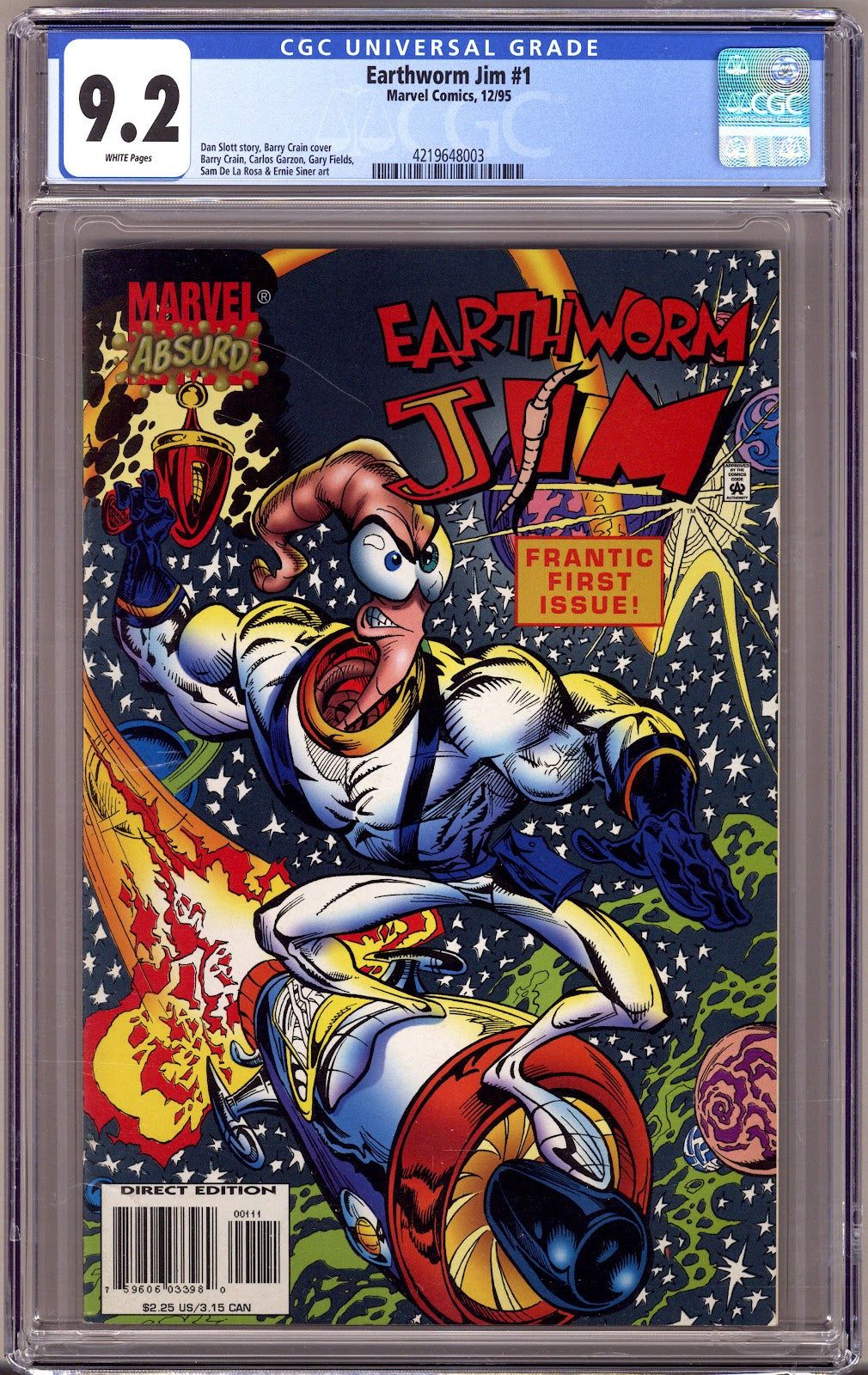 Earthworm Jim 1 CGC 9.2 (NM-) (1995) 