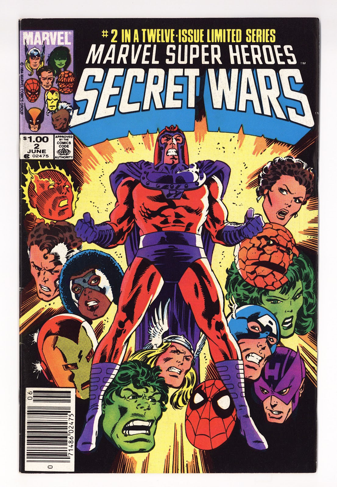 Marvel Super-Heroes Secret Wars Vol 1 2 FN/VF (7.0) (1984) Canadian Price Variant 