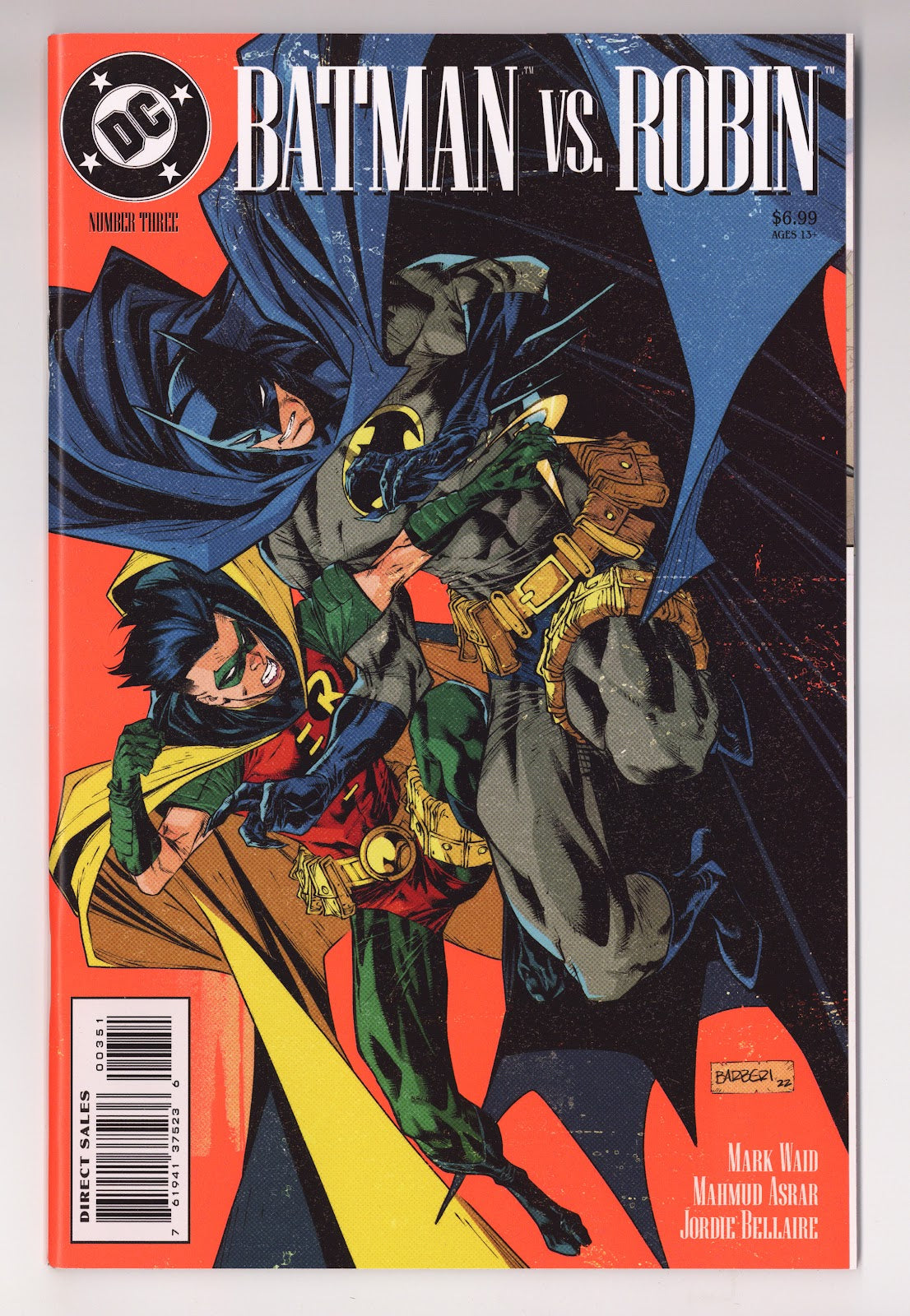 Batman vs. Robin 3 High Grade (2023) Barberi 90's Rewind Cardstock Variant 
