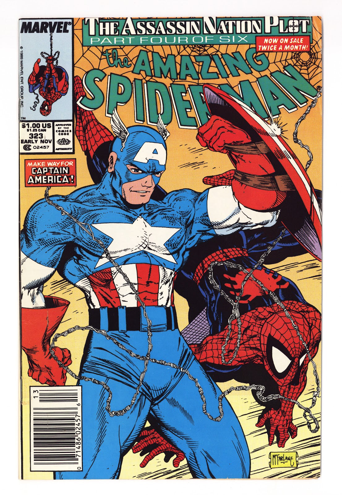 The Amazing Spider-Man Vol 1 323 FN (6.0) (1989) Newsstand 