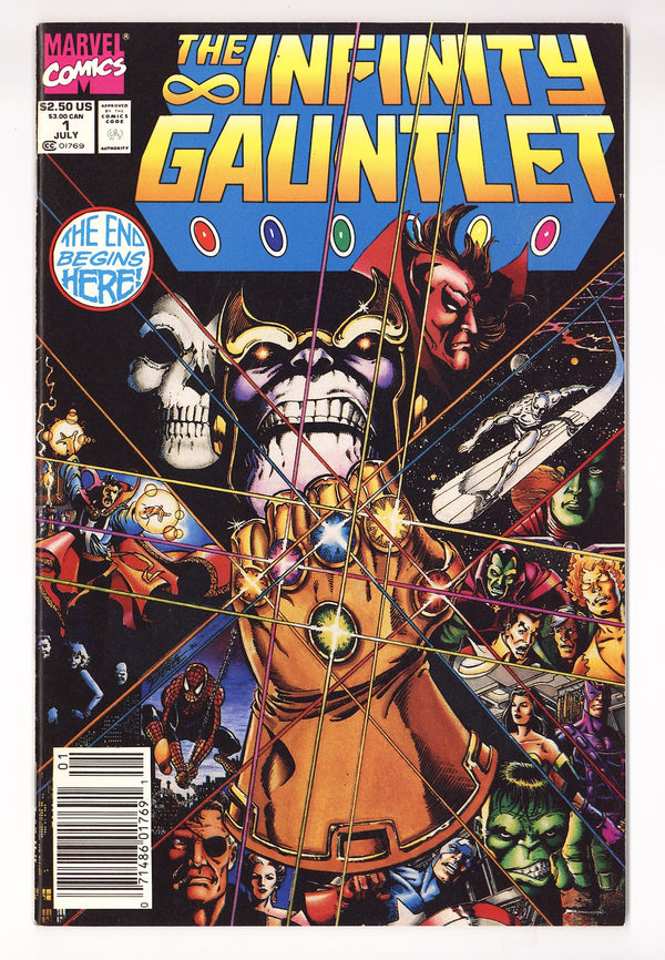 The Infinity Gauntlet Vol 1 1 NM- (9.2) (1991) Newsstand