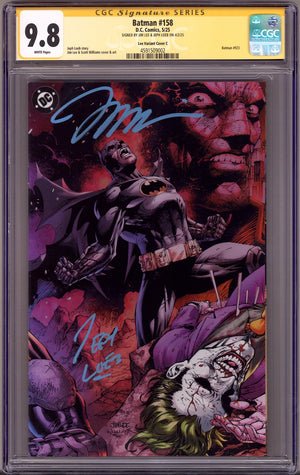 Batman Vol 3 158 CGC 9.8 (NM/M)   (2025) Lee   Incentive Variant  Signed x2 Cover Jim Lee & Jeph Loeb