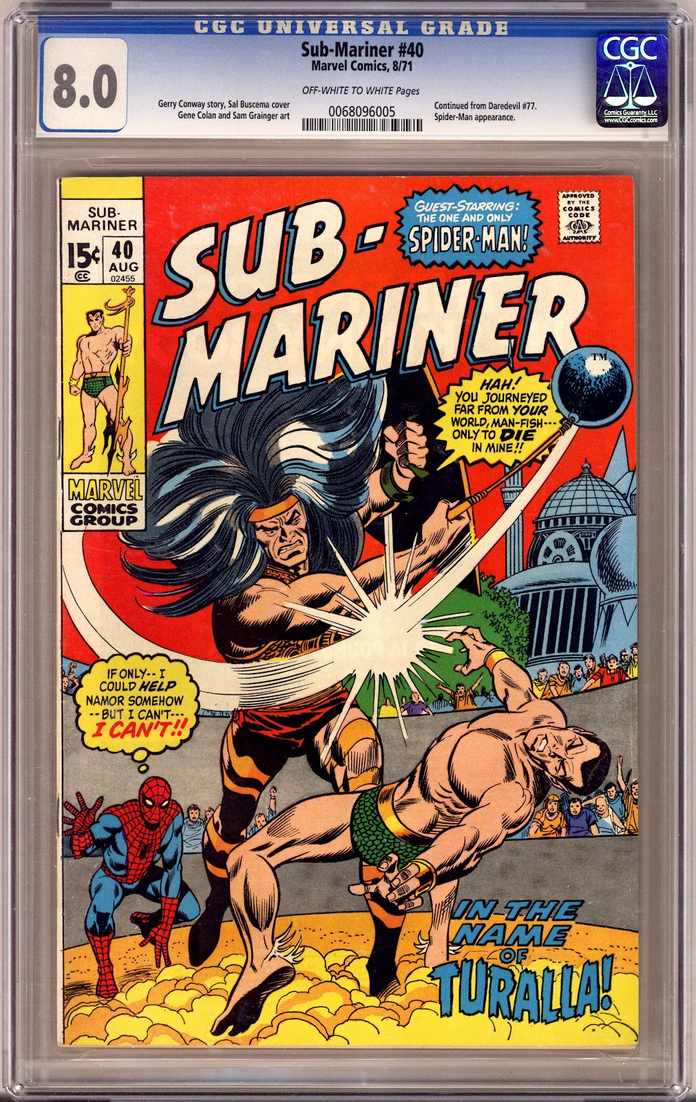 Sub-Mariner Vol 1 40 CGC 8.0 (VF)   (1971)     