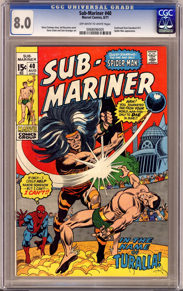 Sub-Mariner Vol 1 40 CGC 8.0 (VF)   (1971)