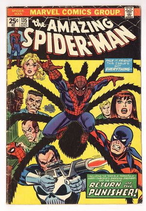 The Amazing Spider-Man Vol 1 135 VG- (3.5) MVS Page Missing (1974)