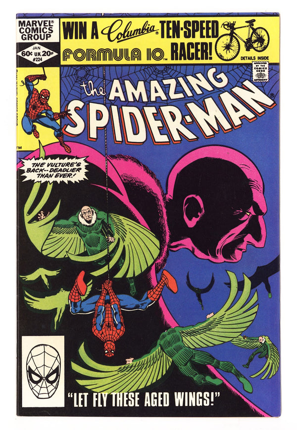 The Amazing Spider-Man Vol 1 224  VF+ (8.5)   (1982)