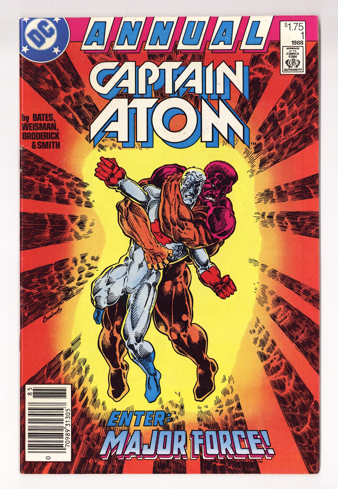 Captain Atom Annual   1  Low Grade   (1988)   Canadian Price Variant  