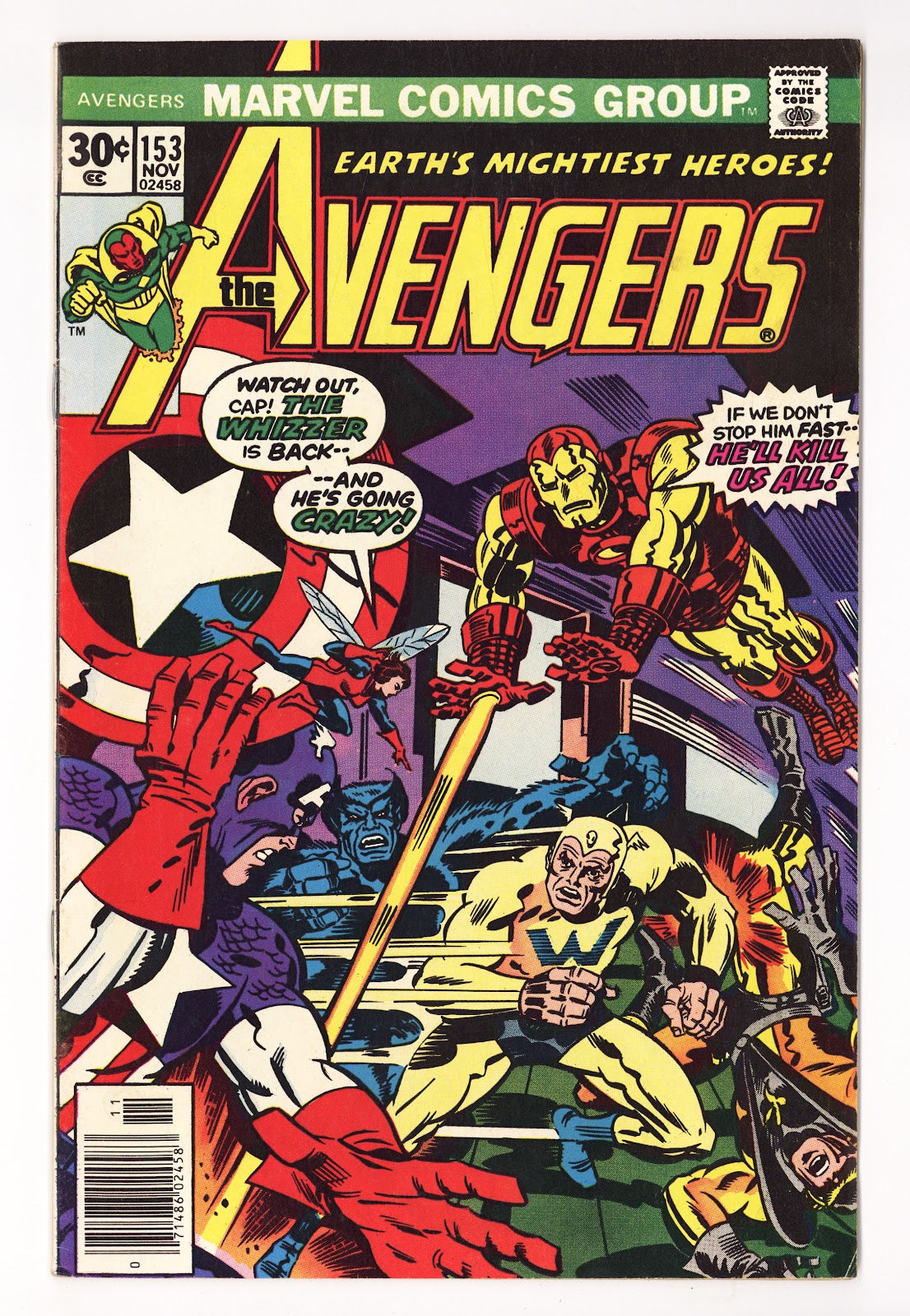 The Avengers Vol 1 153  Mid Grade   (1976)   Regular Edition  