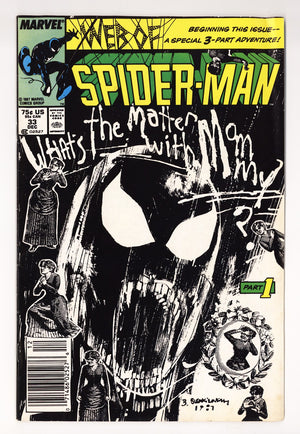 Web of Spider-Man Vol 1 33  Low Grade   (1987)   Newsstand