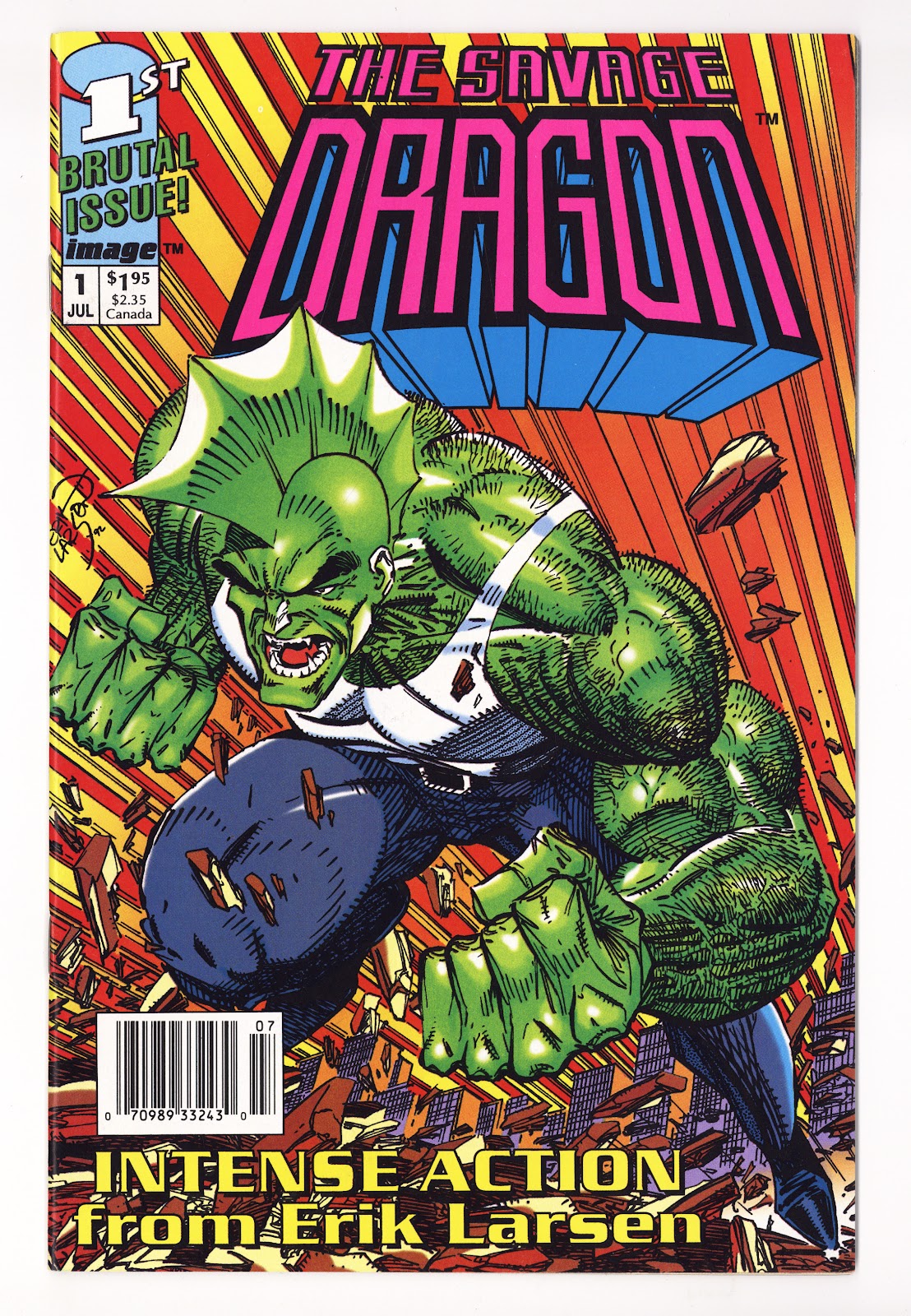 The Savage Dragon Vol 1 1 VF/NM (9.0) (1992) Newsstand 