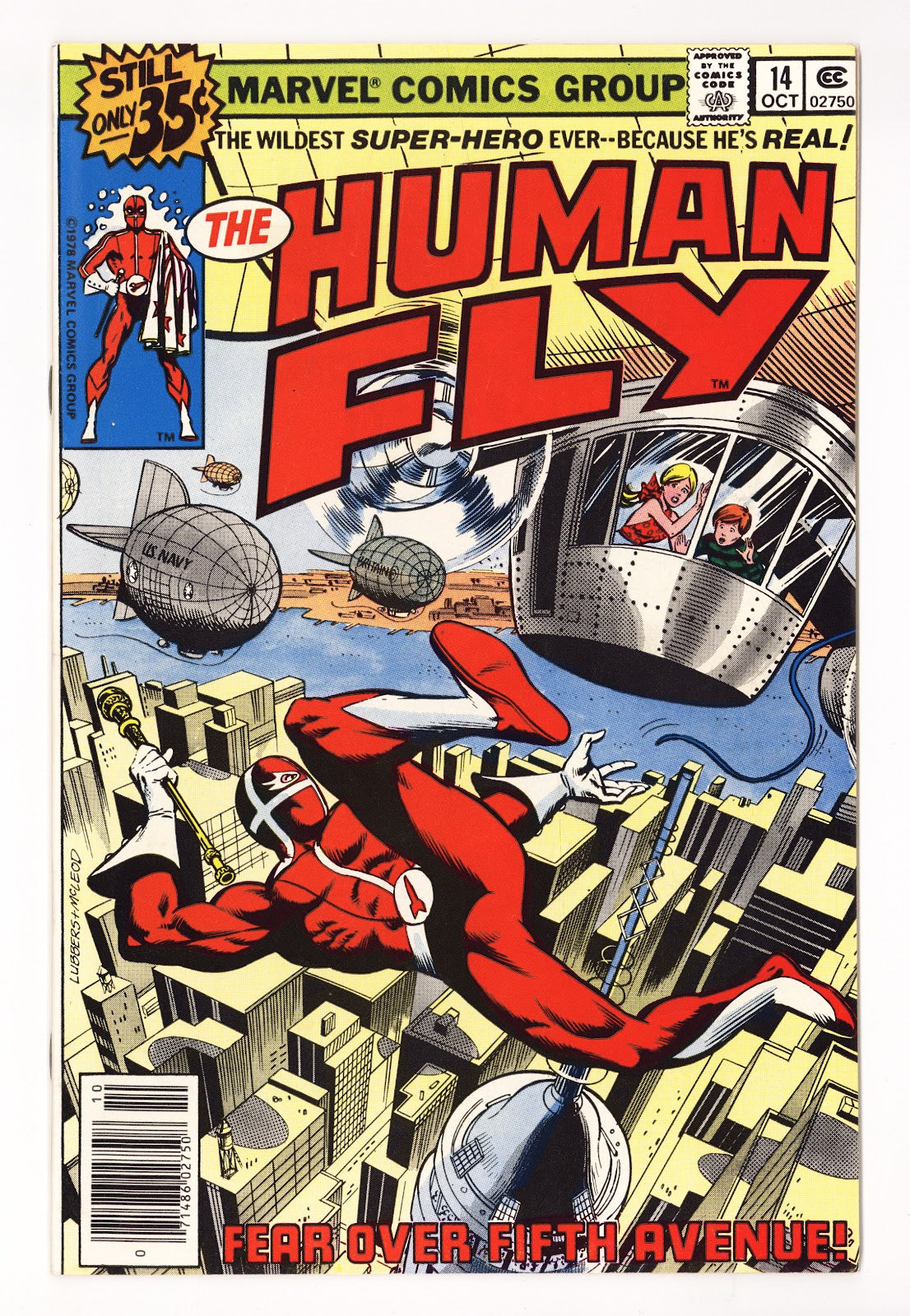 The Human Fly Vol 1 14  Mid Grade   (1978)     