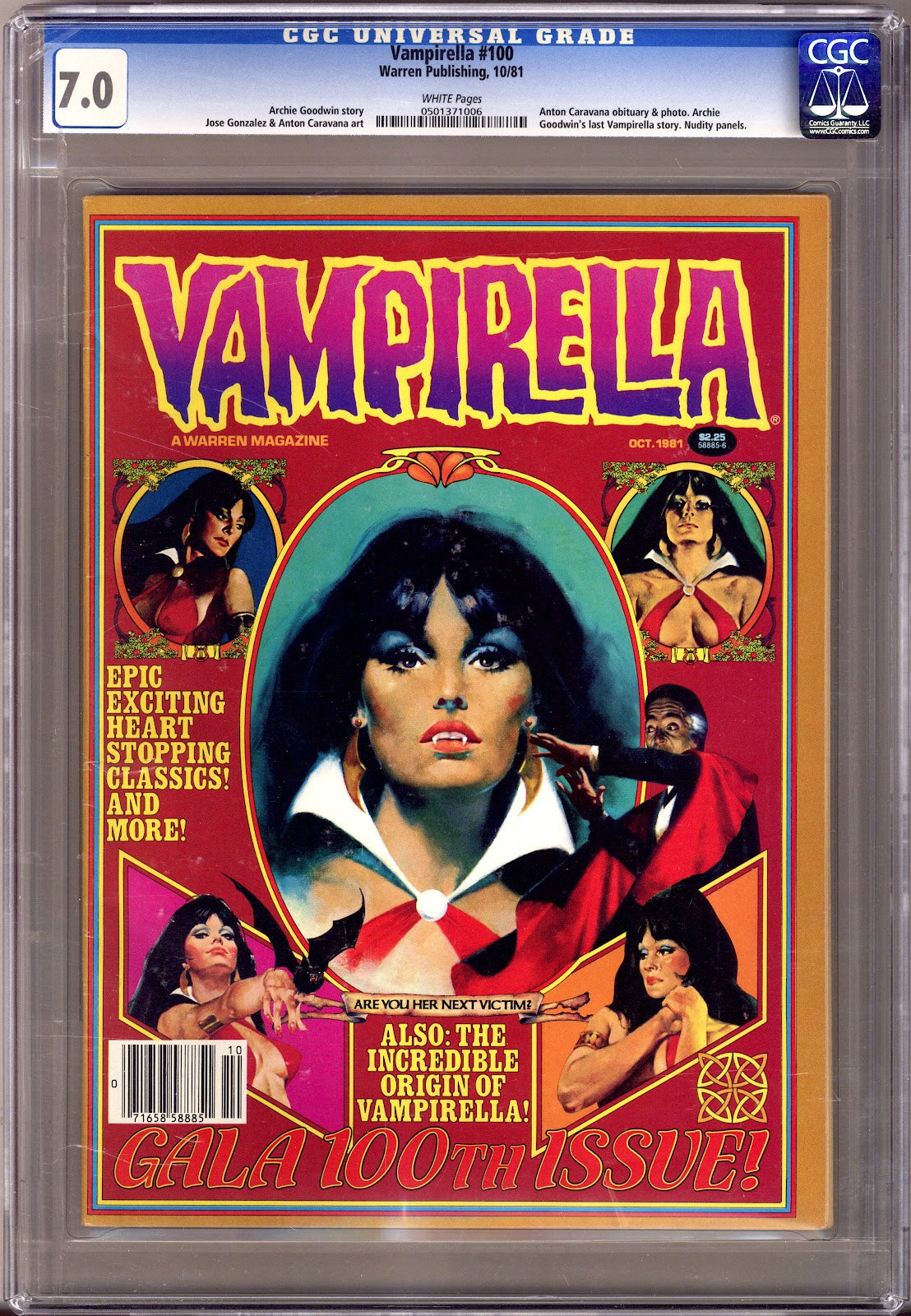 Vampirella Vol 1 100 CGC 7.0 (FN/VF)   (1981)     