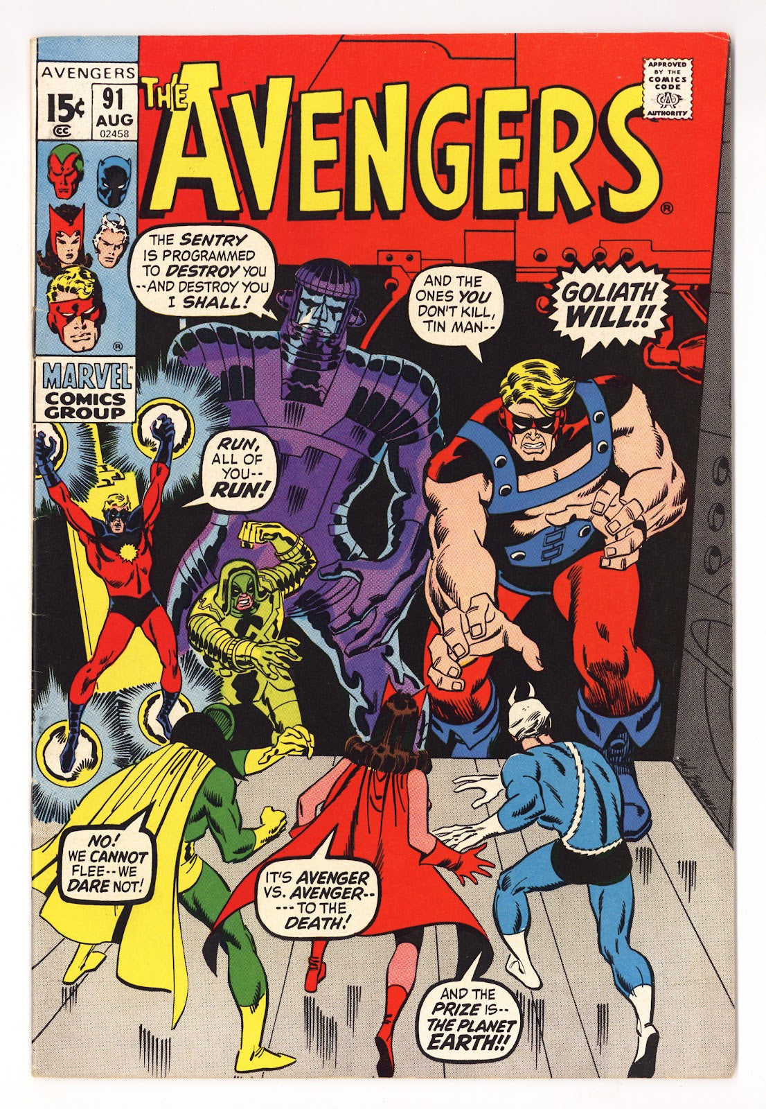 The Avengers Vol 1 91  FN/VF (7.0)   (1971)