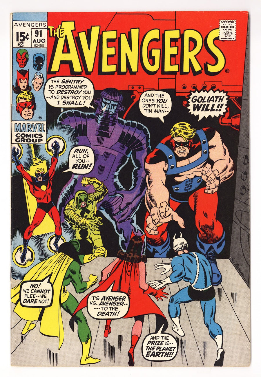 The Avengers Vol 1 91  FN/VF (7.0)   (1971)
