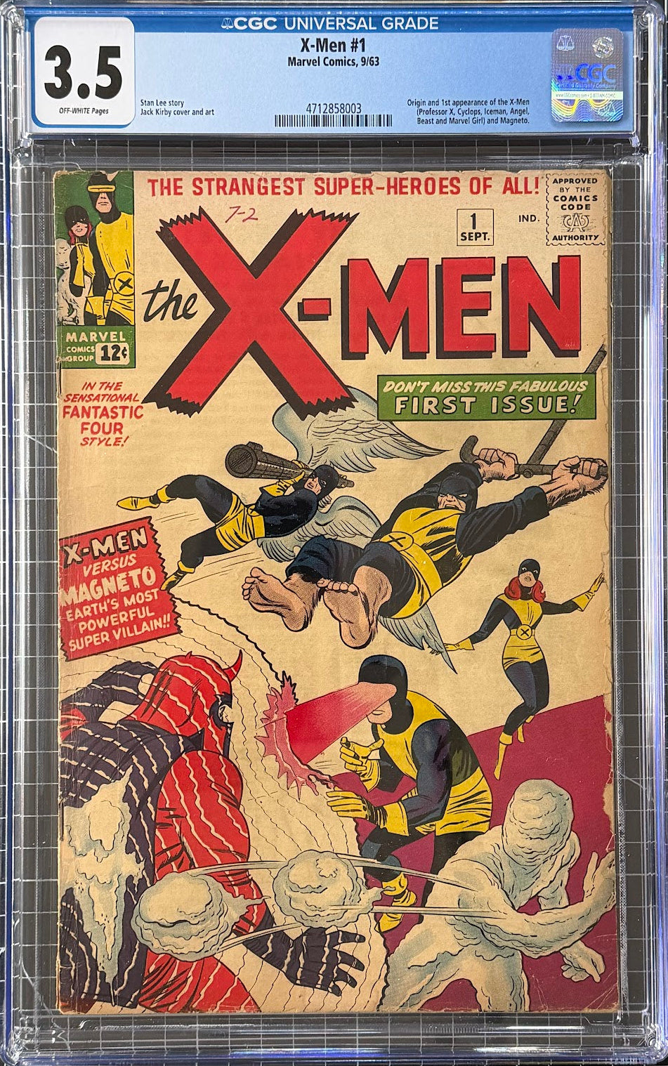 The X-Men Vol 1 1 CGC 3.5 (VG-) (1963) 