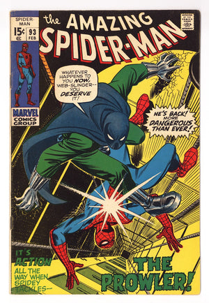 The Amazing Spider-Man Vol 1 93 FN (6.0) Colour Touch (1971)