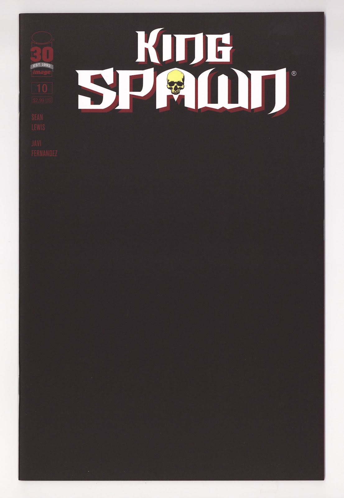King Spawn 10 High Grade (2022) Black Blank Variant 