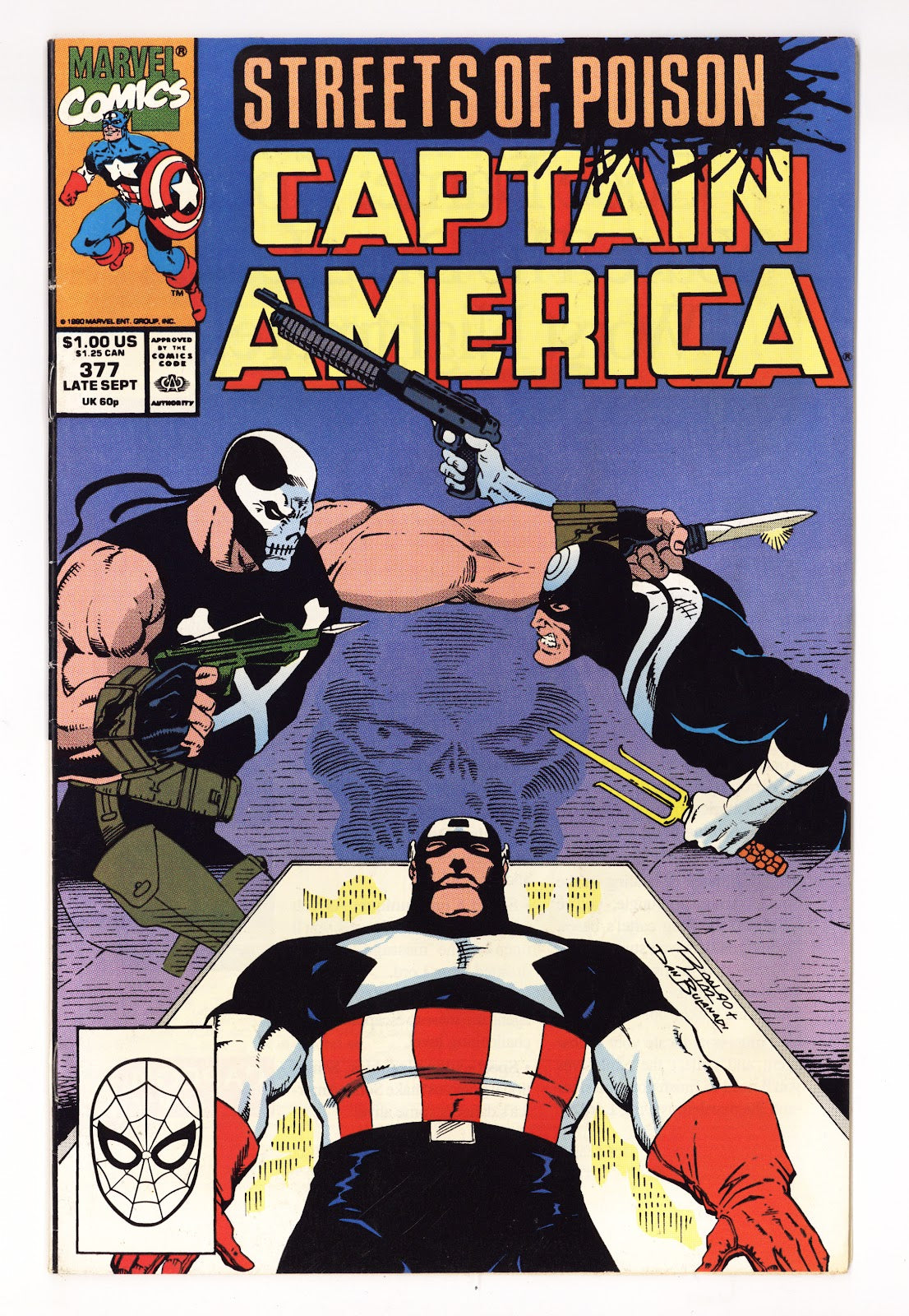 Captain America Vol 1 377  Mid Grade   (1990)     