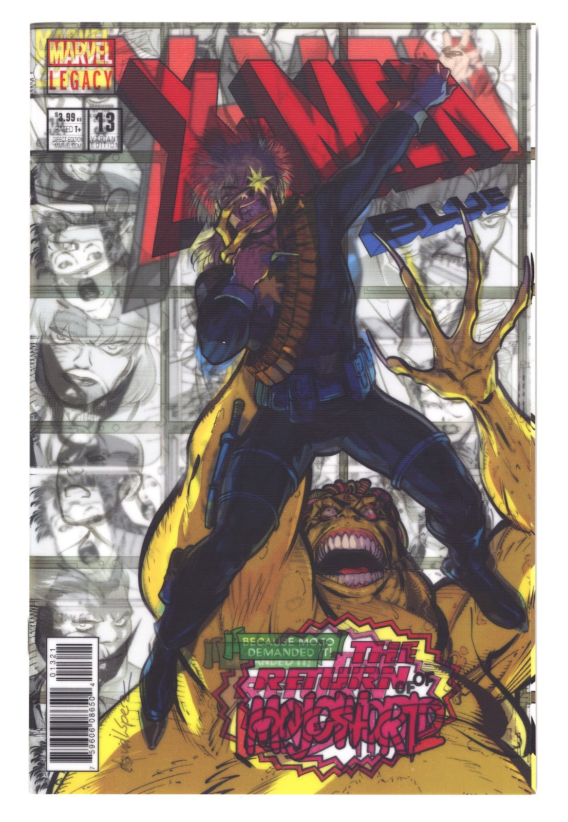 X-Men: Blue 13 High Grade (2017) Lopez Lenticular Variant 