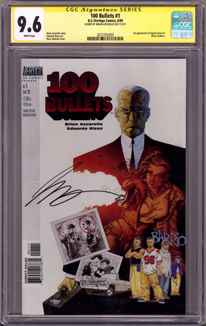 100 Bullets 1 CGC 9.6 (NM+) (1999) Signed x1 Cover Brian Azzarello