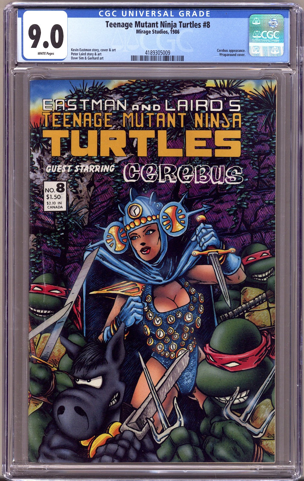 Teenage Mutant Ninja Turtles Vol 1 8 CGC 9.0 (VF/NM)   (1986)