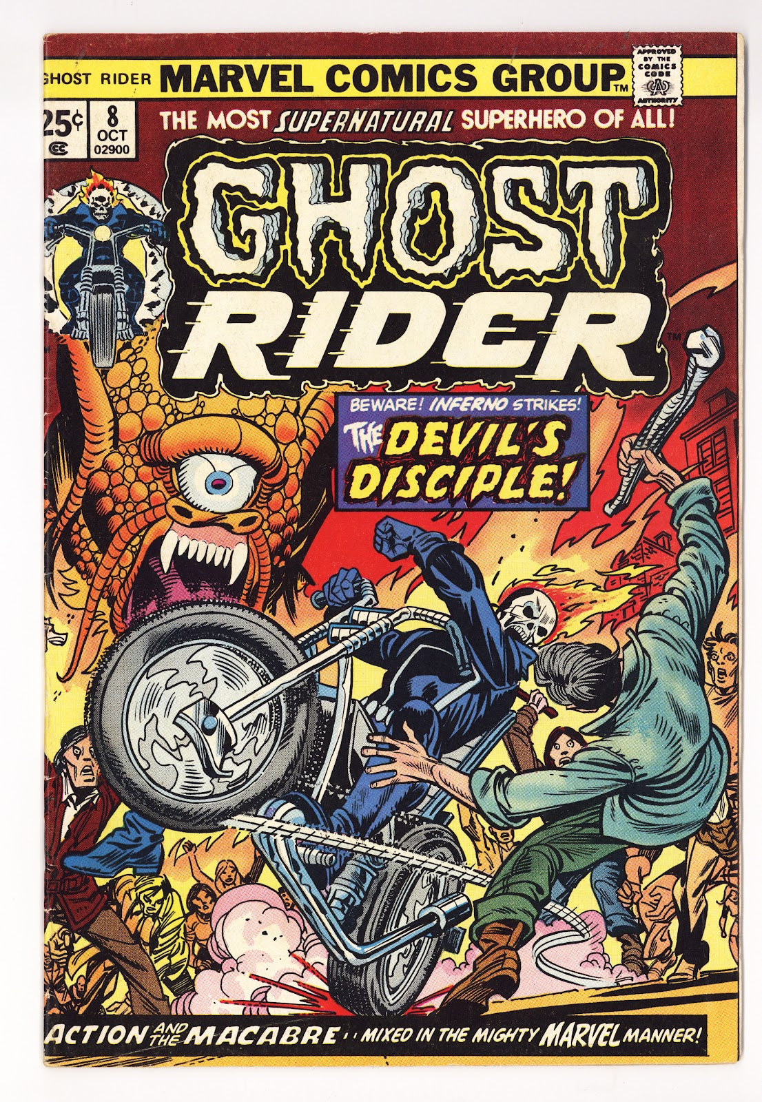 Ghost Rider Vol 1 8  FN+ (6.5)   (1974)     