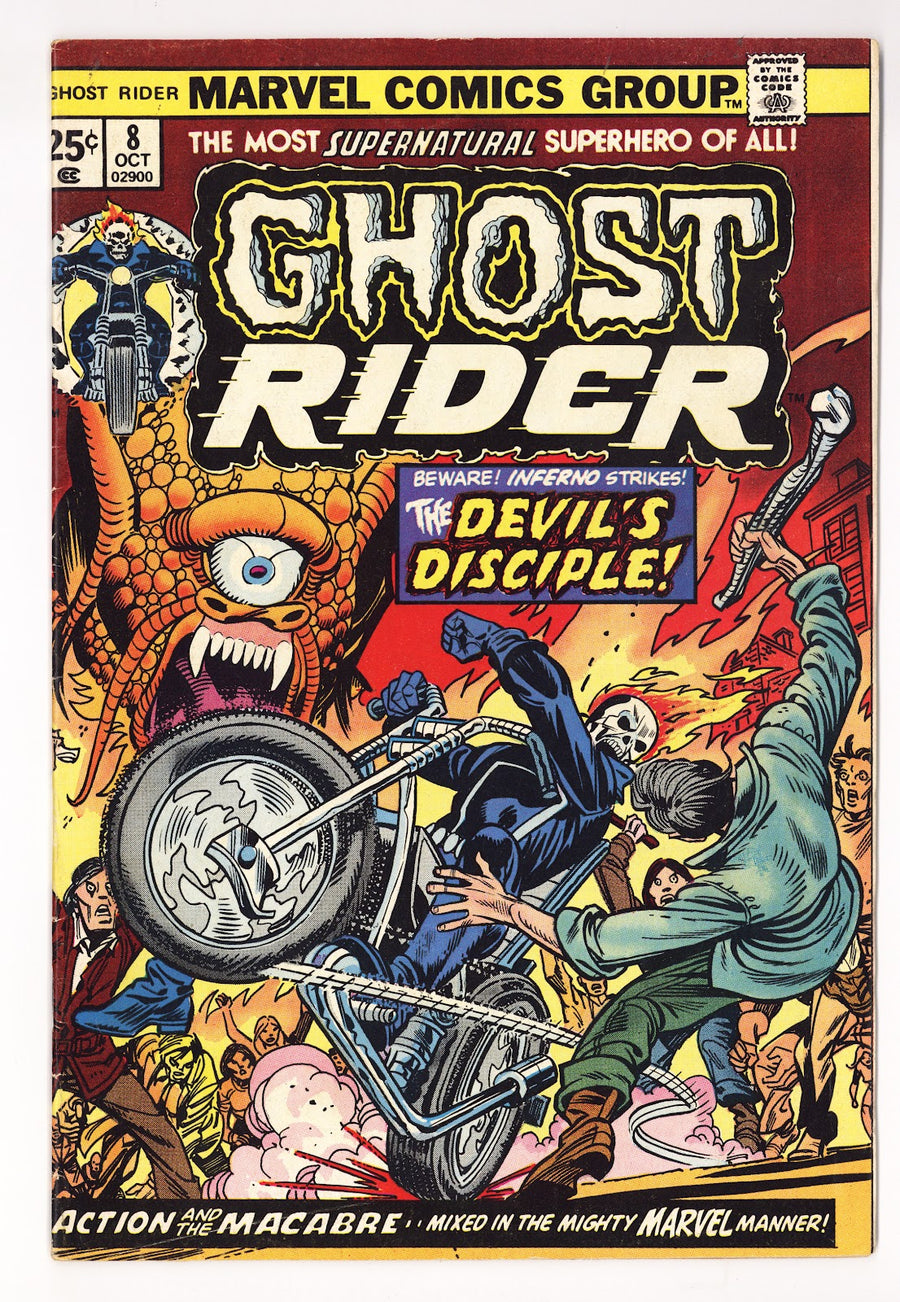 Ghost Rider Vol 1 8  FN+ (6.5)   (1974)     