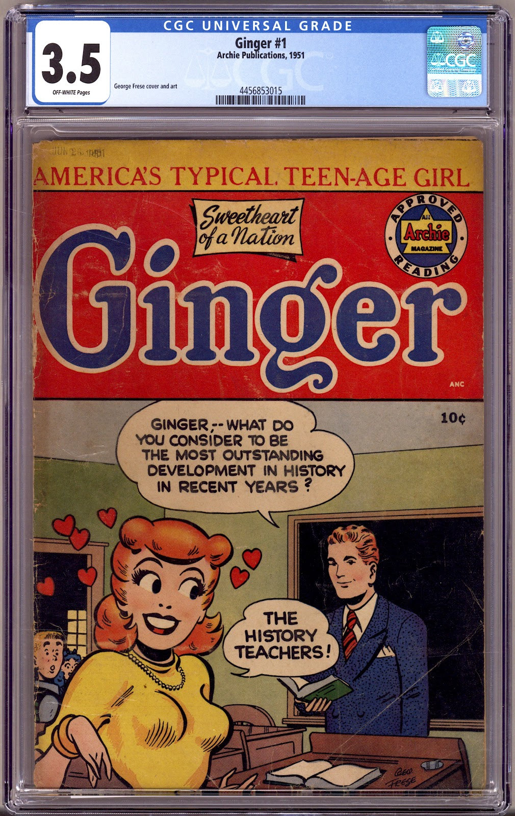 Ginger 1 CGC 3.5 (VG-) (1951) 