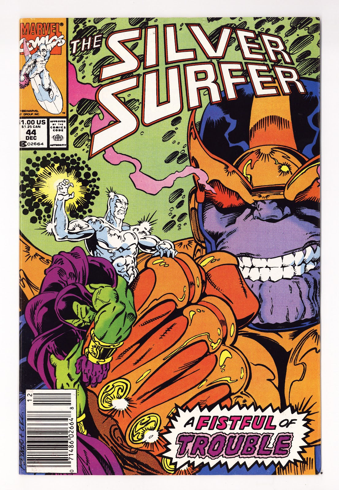 Silver Surfer Vol 3 44  VF (8.0)   (1990)   Newsstand  