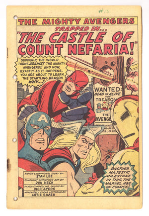 The Avengers Vol 1 13 Coverless (1965)