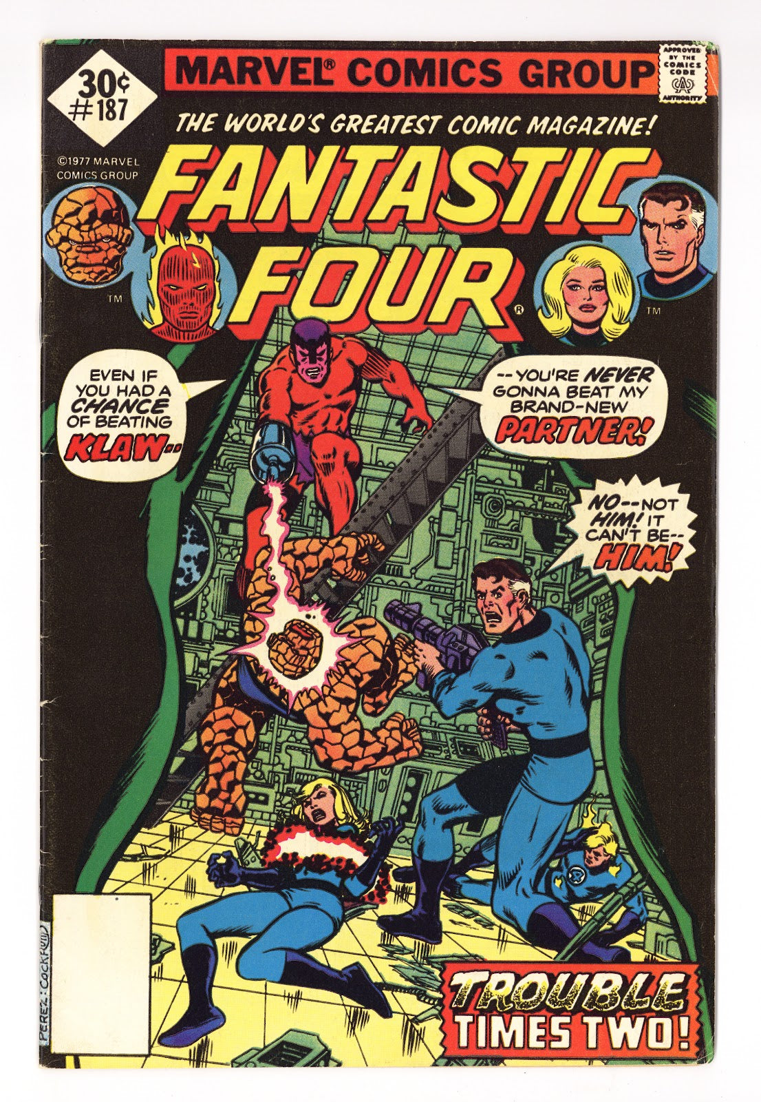 Fantastic Four Vol 1 187 Low Grade (1977) Whitman 