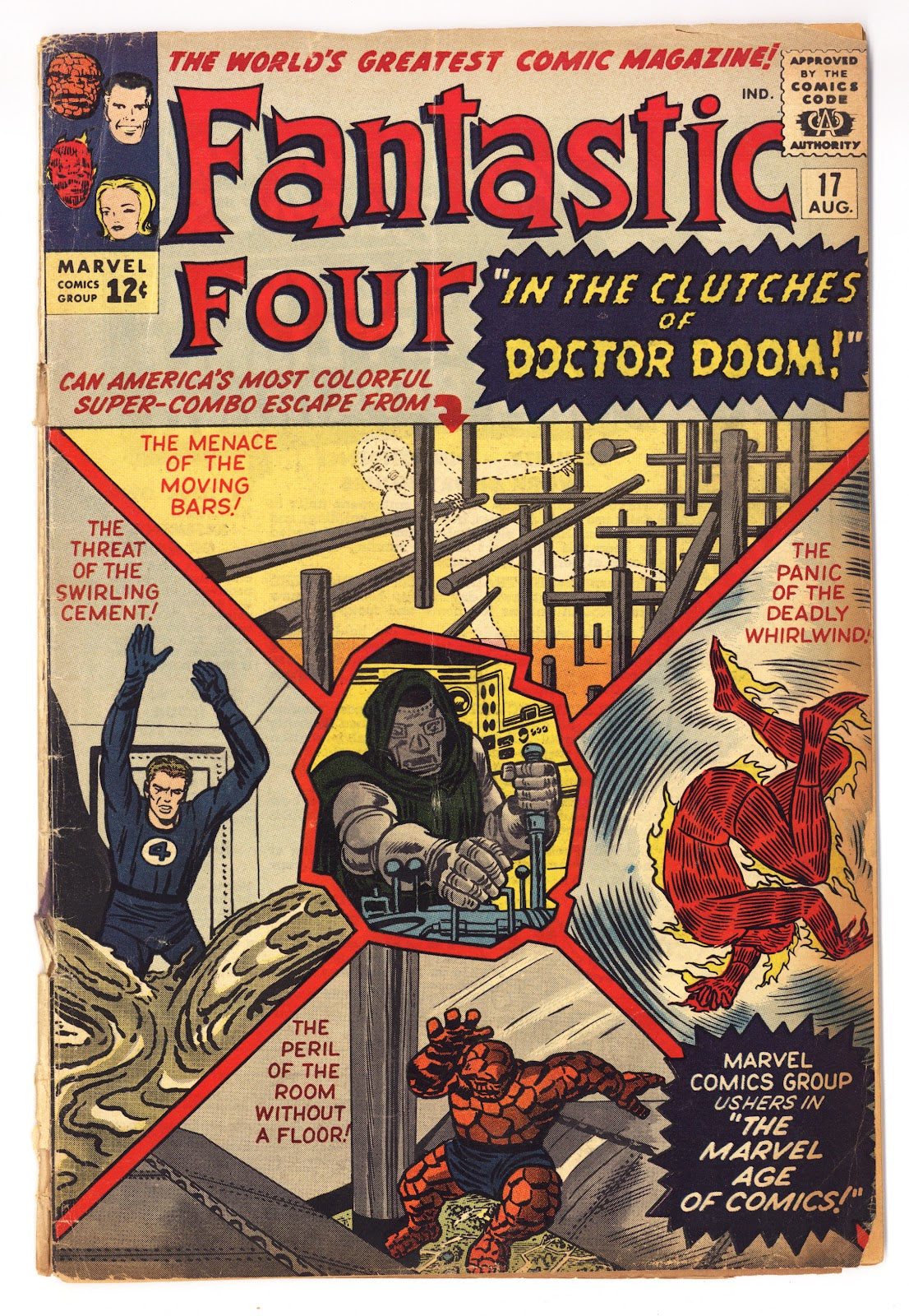 Fantastic Four Vol 1 17 Cover Detached, Back Cover Scribbles (1963)  