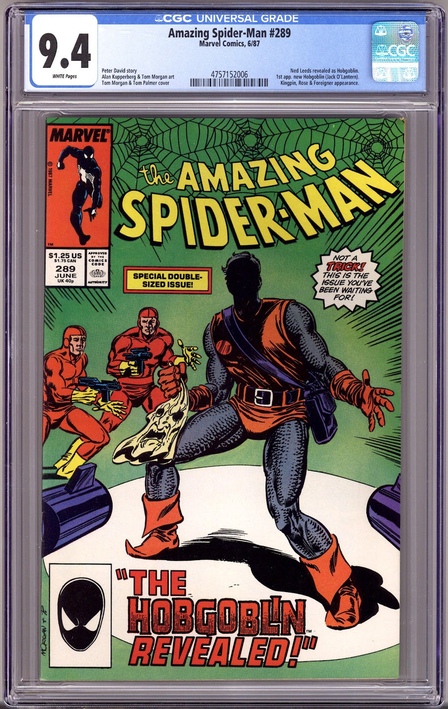 The Amazing Spider-Man Vol 1 289 CGC 9.4 (NM)   (1987)