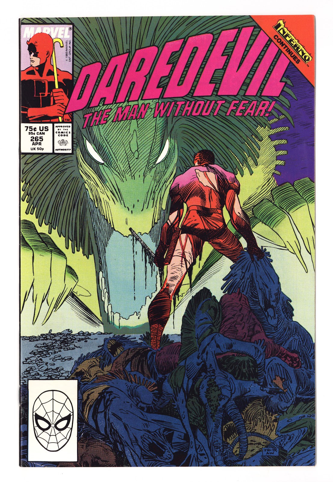 Daredevil Vol 1 265  High Grade   (1989)   Direct  
