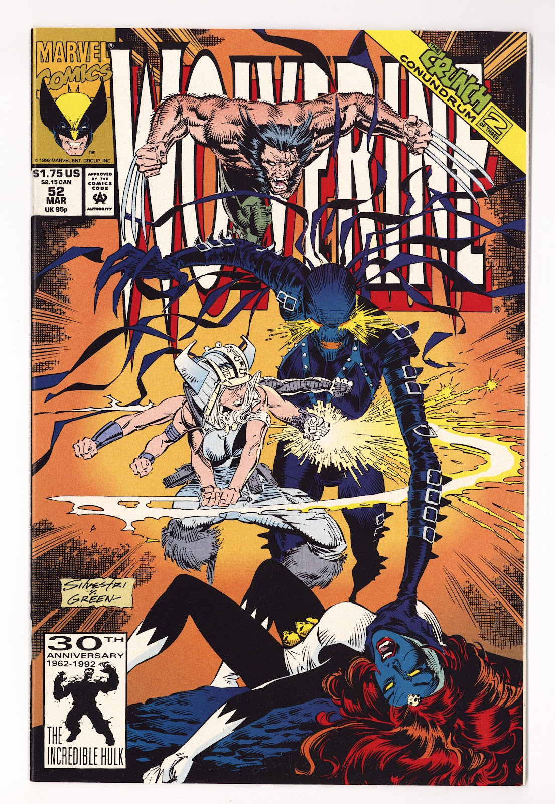 Wolverine Vol 2 52  High Grade   (1992)     
