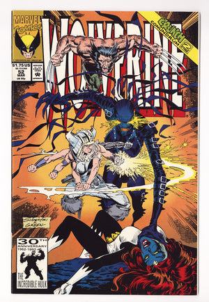 Wolverine Vol 2 52  High Grade   (1992)