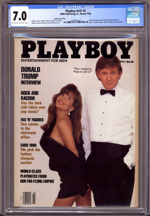 Playboy Vol 37 3 CGC 7.0 (FN/VF) (1990) Canadian Price Variant