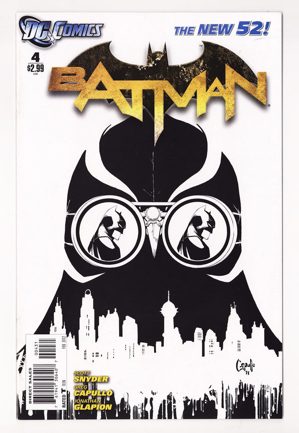 Batman Vol 2 4  NM- (9.2)   (2012) Capullo B&W  Incentive Variant