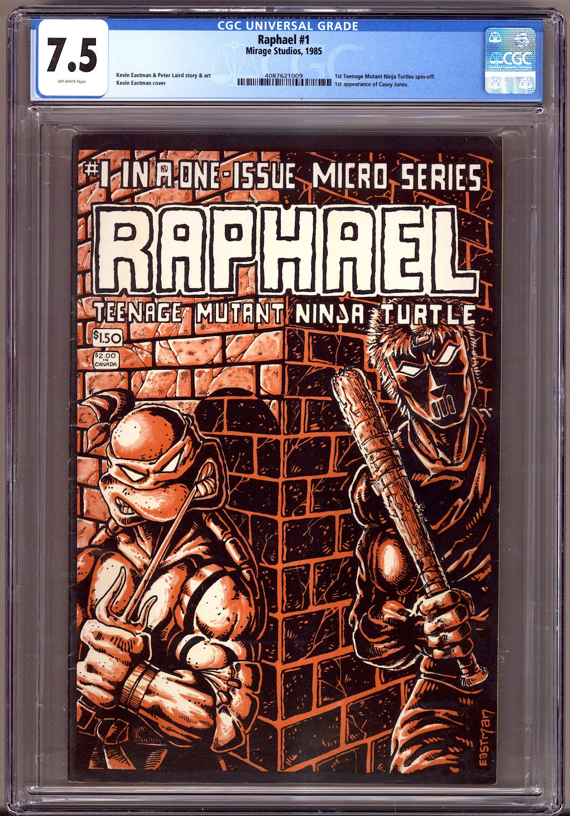 Raphael, Teenage Mutant Ninja Turtle   1 CGC 7.5 (VF-)   (1985)