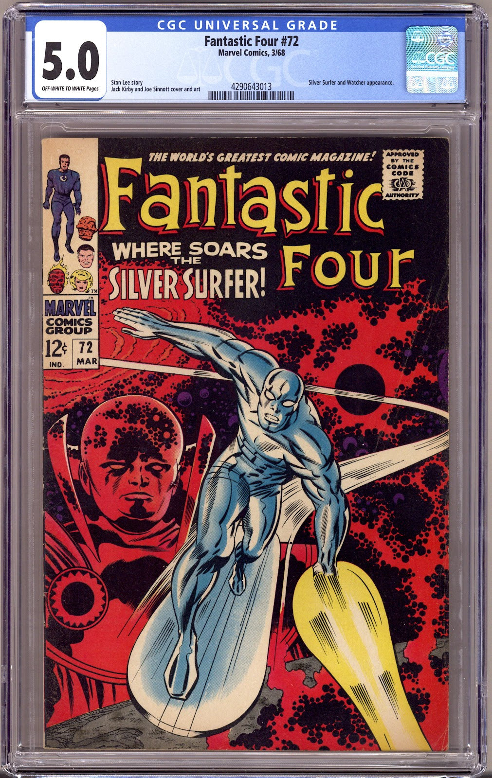 Fantastic Four Vol 1 72 CGC 5.0 (VG/FN) (1968) 