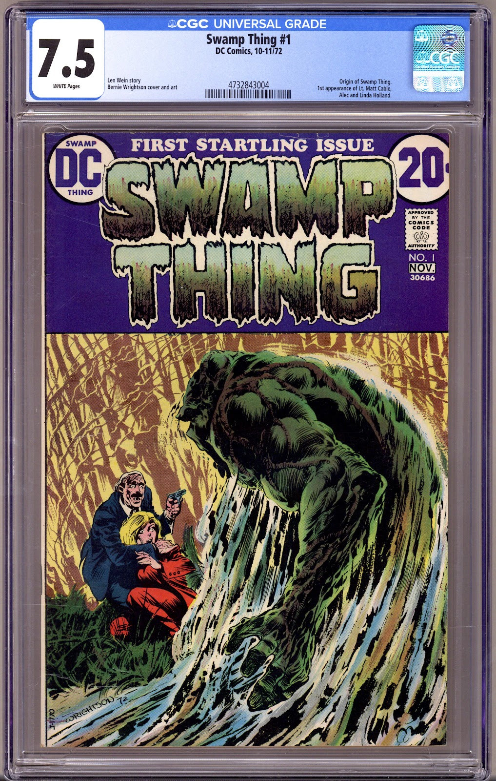 Swamp Thing Vol 1 1 CGC 7.5 (VF-)   (1972)     