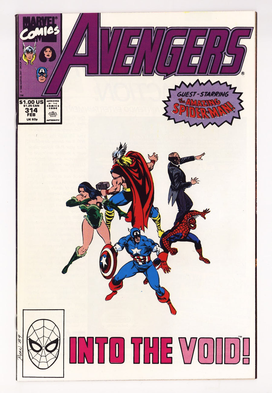 The Avengers Vol 1 314  High Grade   (1990)     