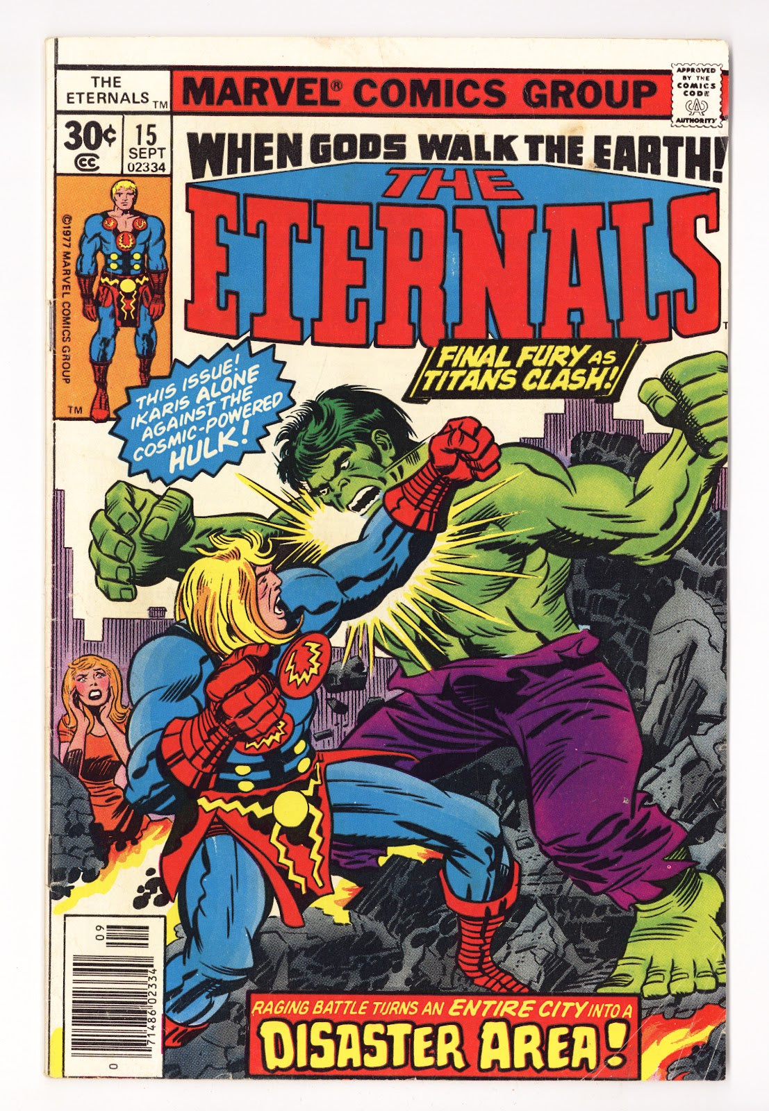 The Eternals   15  Mid Grade   (1977)   30¢  