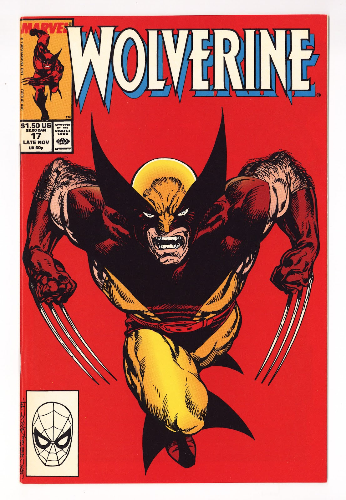 Wolverine Vol 2 17  NM- (9.2)   (1989)     