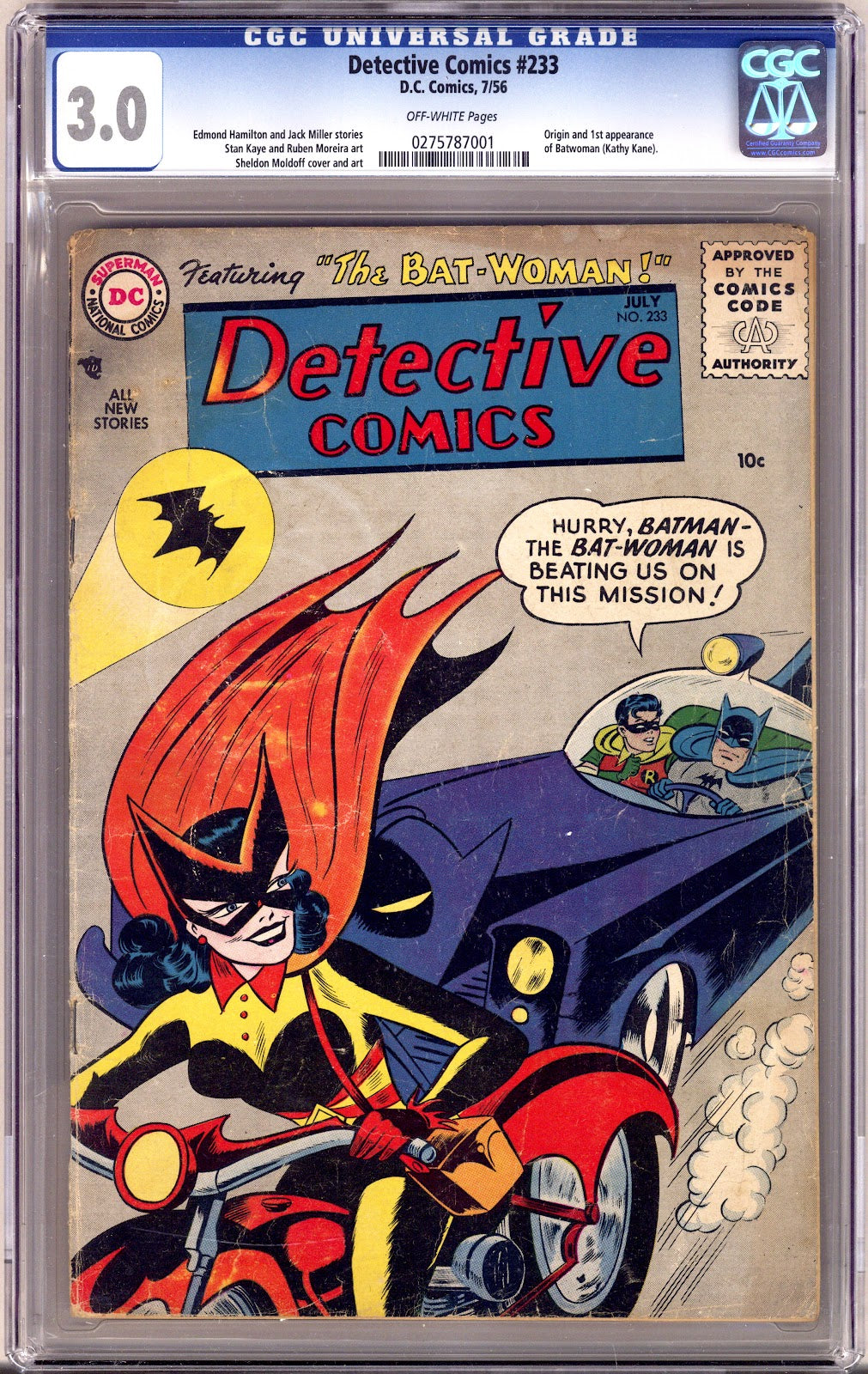 Detective Comics Vol 1 233 CGC 3.0 (GD/VG)   (1956)
