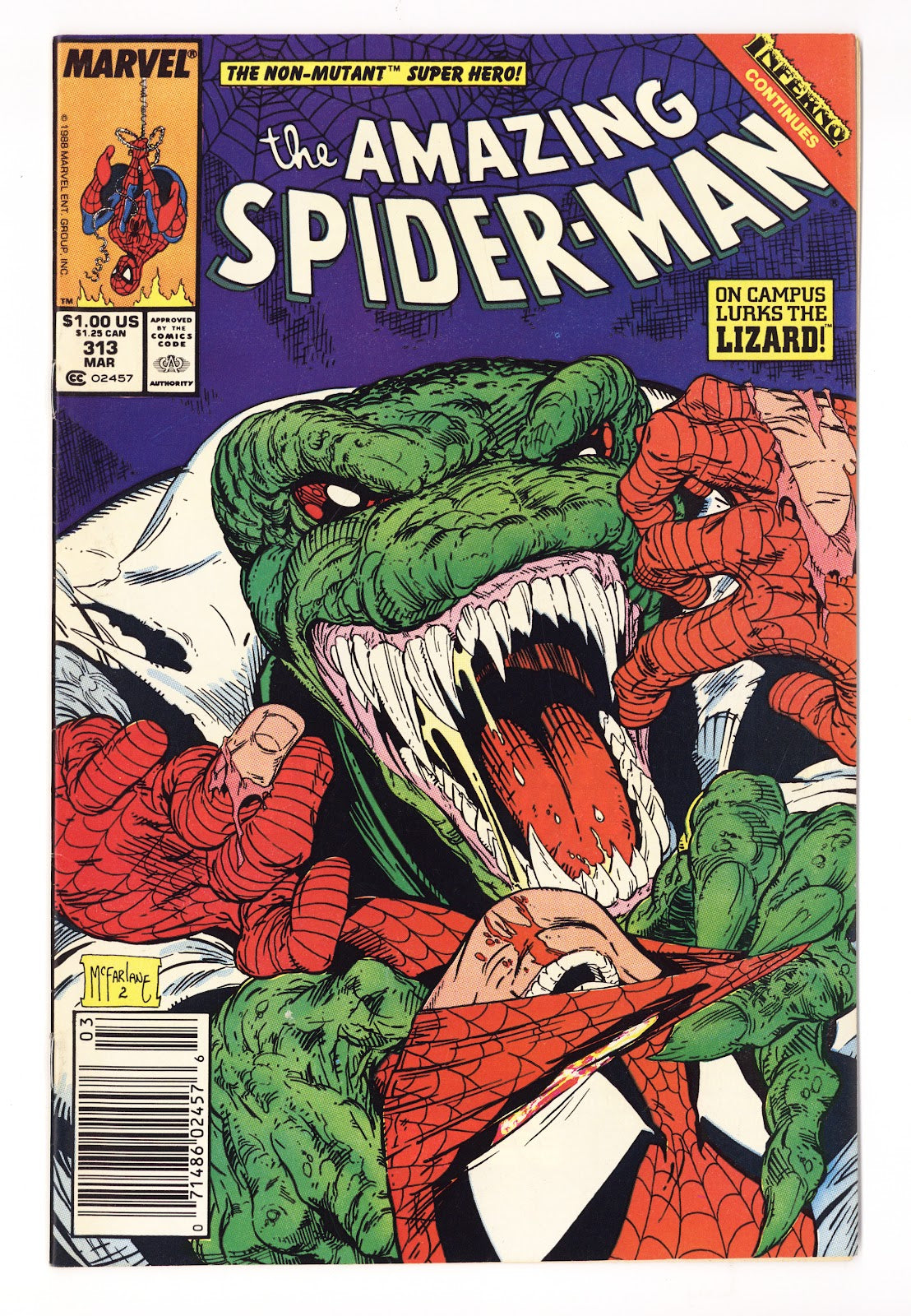 The Amazing Spider-Man Vol 1 313 FN (6.0) (1989) Newsstand 