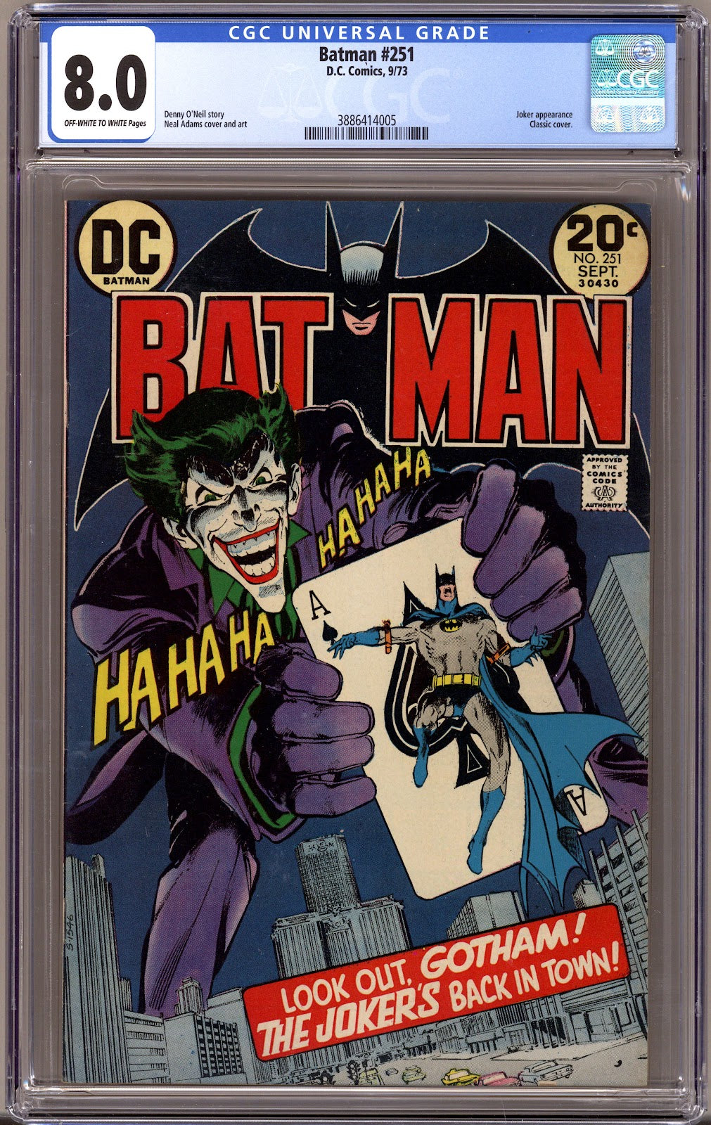 Batman Vol 1 251 CGC 8.0 (VF)   (1973)