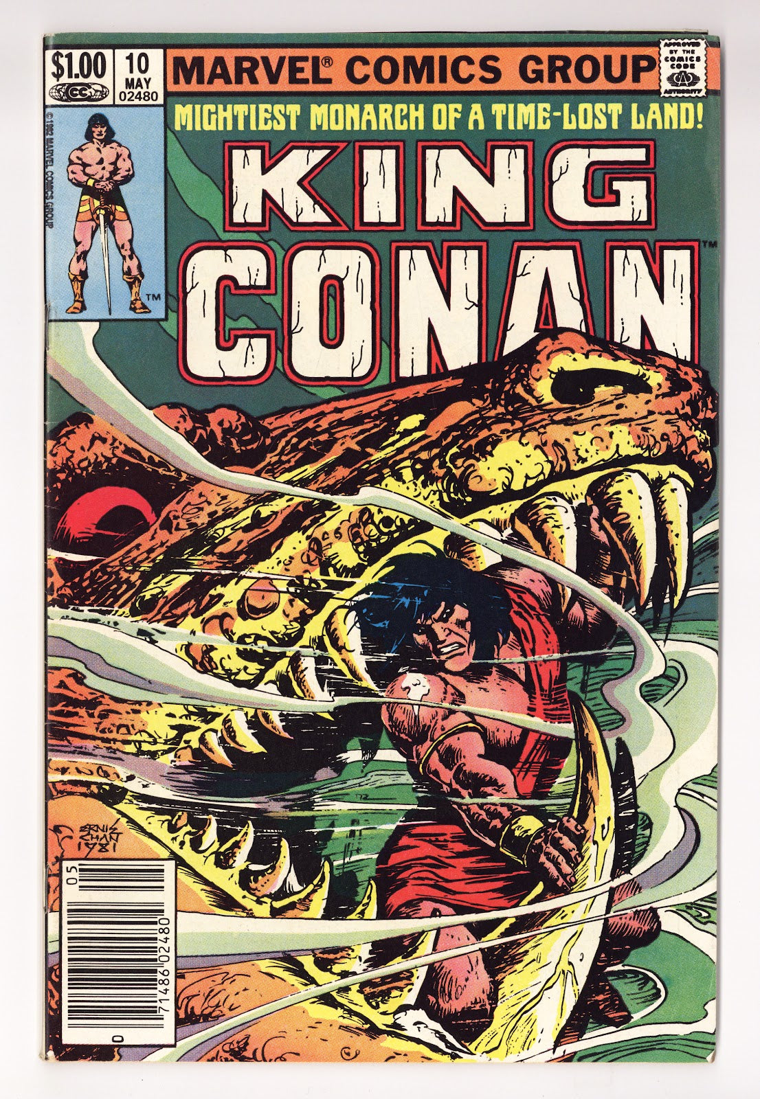 King Conan   10  Mid Grade   (1982)   Newsstand  