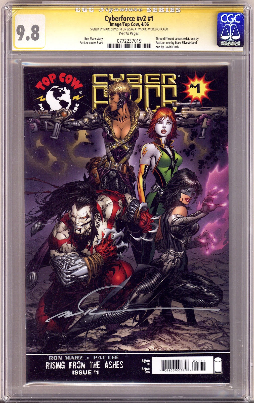 Cyberforce Vol 2 1 CGC 9.8 (NM/M) (2006) Silvestri Variant Signed x1 Cover Marc Silvestri 